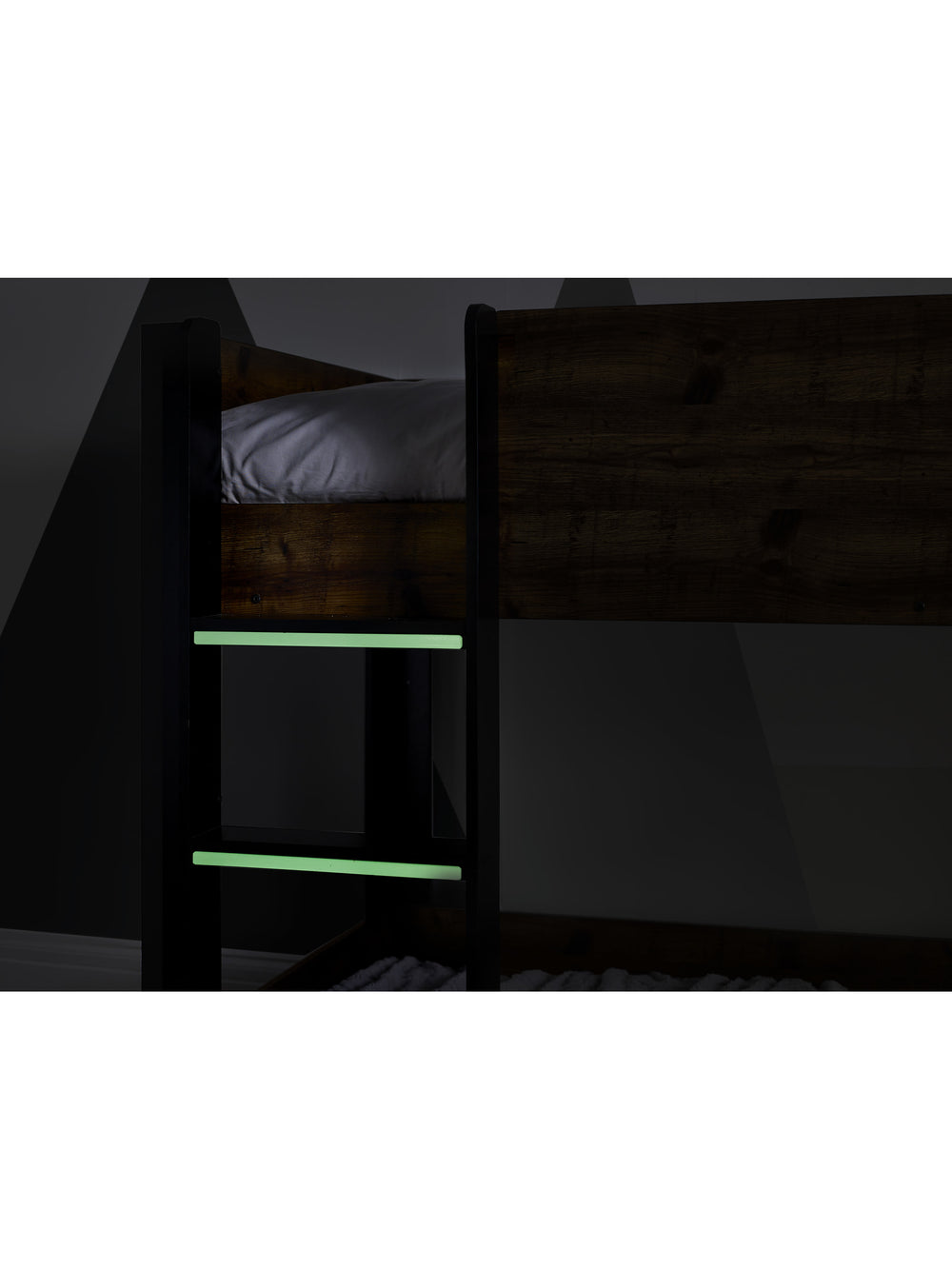 Solomon 90cm Single Rustic Wood Effect Bunk Bed