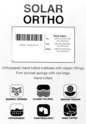 Solar Ortho 4' Mattress - IVORY
