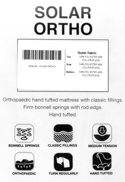 Solar Ortho 4' Mattress - IVORY