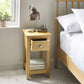 Somerset Oak Compact 1 Drawer Bedside Table with Shelf