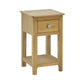 Somerset Oak Compact 1 Drawer Bedside Table with Shelf