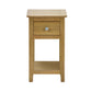 Somerset Oak Compact 1 Drawer Bedside Table with Shelf