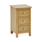 Somerset Oak Compact 3 Drawer Bedside Table