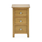 Somerset Oak Compact 3 Drawer Bedside Table