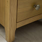 Somerset Oak Compact 3 Drawer Bedside Table