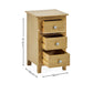 Somerset Oak Compact 3 Drawer Bedside Table
