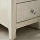 Somerset White and Oak Compact 3 Drawer Bedside Table