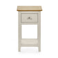 Somerset Truffle Grey and Oak Compact 1 Drawer Bedside Table with Shelf