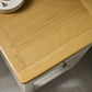 Somerset Truffle Grey and Oak Compact 1 Drawer Bedside Table with Shelf