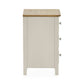 Somerset Truffle Grey and Oak Compact 3 Drawer Bedside Table