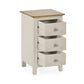 Somerset Truffle Grey and Oak Compact 3 Drawer Bedside Table