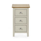 Somerset Truffle Grey and Oak Compact 3 Drawer Bedside Table