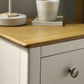 Somerset Truffle Grey and Oak Compact 3 Drawer Bedside Table