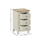 Somerset Truffle Grey and Oak Compact 3 Drawer Bedside Table