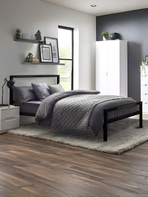 Soto 90cm Single Black Metal Bed