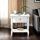Stratford 1 Drawer Side Table - White