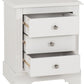 Stratford 3 Drawer Bedside - WHITE