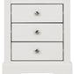 Stratford 3 Drawer Bedside - WHITE