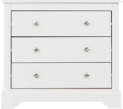 Stratford 3 Drawer Chest - WHITE