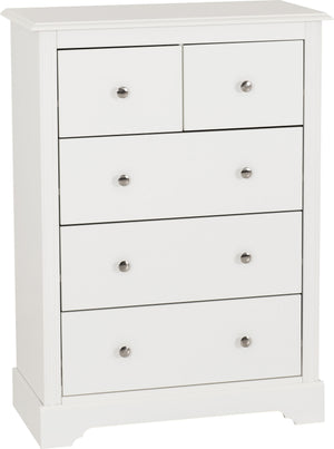 Stratford 3+2 Drawer Chest - White