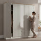 Sussex Tall 6 Door Plain + 2Draw Mirr Robe
