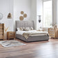 Sydney Rattan Print 5 Drawer Chest - Oak Effect
