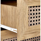 Sydney Rattan Print 5 Drawer Chest - Oak Effect