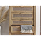 Sydney Rattan Print 5 Drawer Chest - Oak Effect