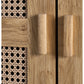Sydney Rattan Print 2 Door Wardrobe - Oak Effect