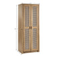 Sydney Rattan Print 2 Door Wardrobe - Oak Effect