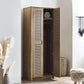 Sydney Rattan Print 2 Door Wardrobe - Oak Effect