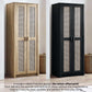 Sydney Rattan Print 2 Door Wardrobe - Oak Effect