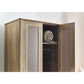 Sydney Rattan Print 2 Door Wardrobe - Oak Effect