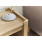 Sydney Rattan Print Side Table - Oak Effect