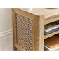 Sydney Rattan Print Side Table - Oak Effect
