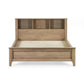 Sydney Rattan Print Bookcase Bed Frame - Oak Effect, King