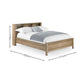 Sydney Rattan Print Bookcase Bed Frame - Oak Effect, King