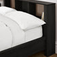 Sydney Rattan Print Bookcase Bed Frame - Black Ash Effect, King