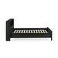 Sydney Rattan Print Bookcase Bed Frame - Black Ash Effect, King