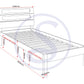 Santana 3' Bed - Light Oak/Rattan Effect