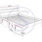 Santana 4'6" Bed - Light Oak/Rattan Effect