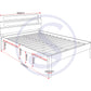 Santana 5' Bed - Light Oak/Rattan Effect