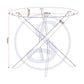 Sheldon Round Glass Top Dining Table - CLEAR GLASS/BLACK