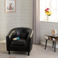 Tempo Tub Chair - Black Faux Leather