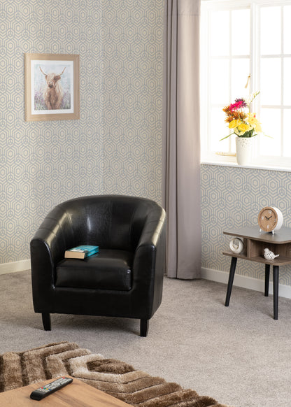 Tempo Tub Chair - BLACK PU