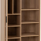 Tessa 1 Door Bookcase Unit - Natural Oak Effect