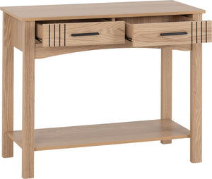Tessa 2 Drawer Console Table - Natural Oak Effect