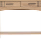 Tessa 2 Drawer Console Table - Natural Oak Effect