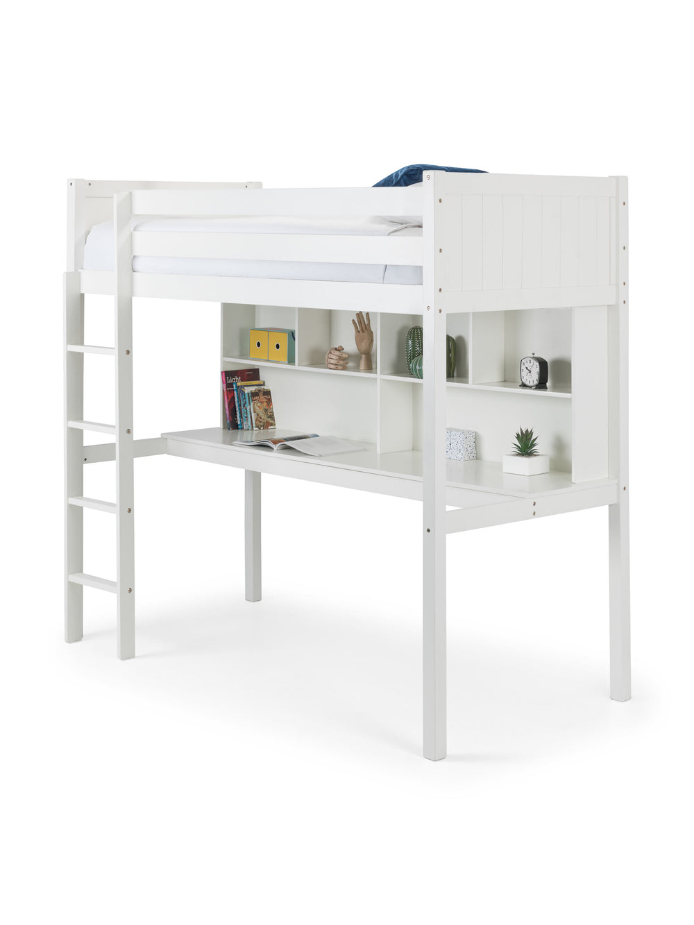 Titan 90cm Single White Highsleeper Loft bed with Desk