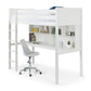 Titan 90cm Single White Highsleeper Loft bed with Desk